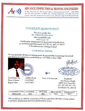 Certificate of Proficiency