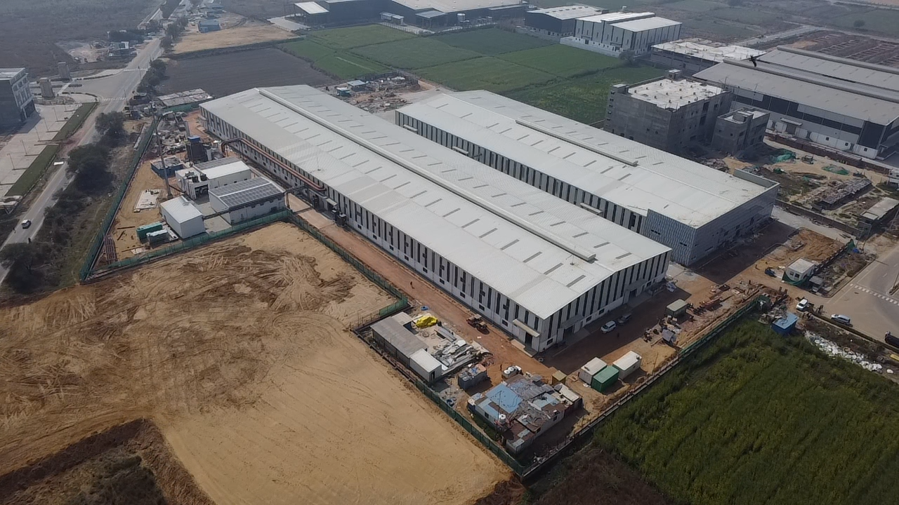 Prefab steel building project in Gurgaon, India