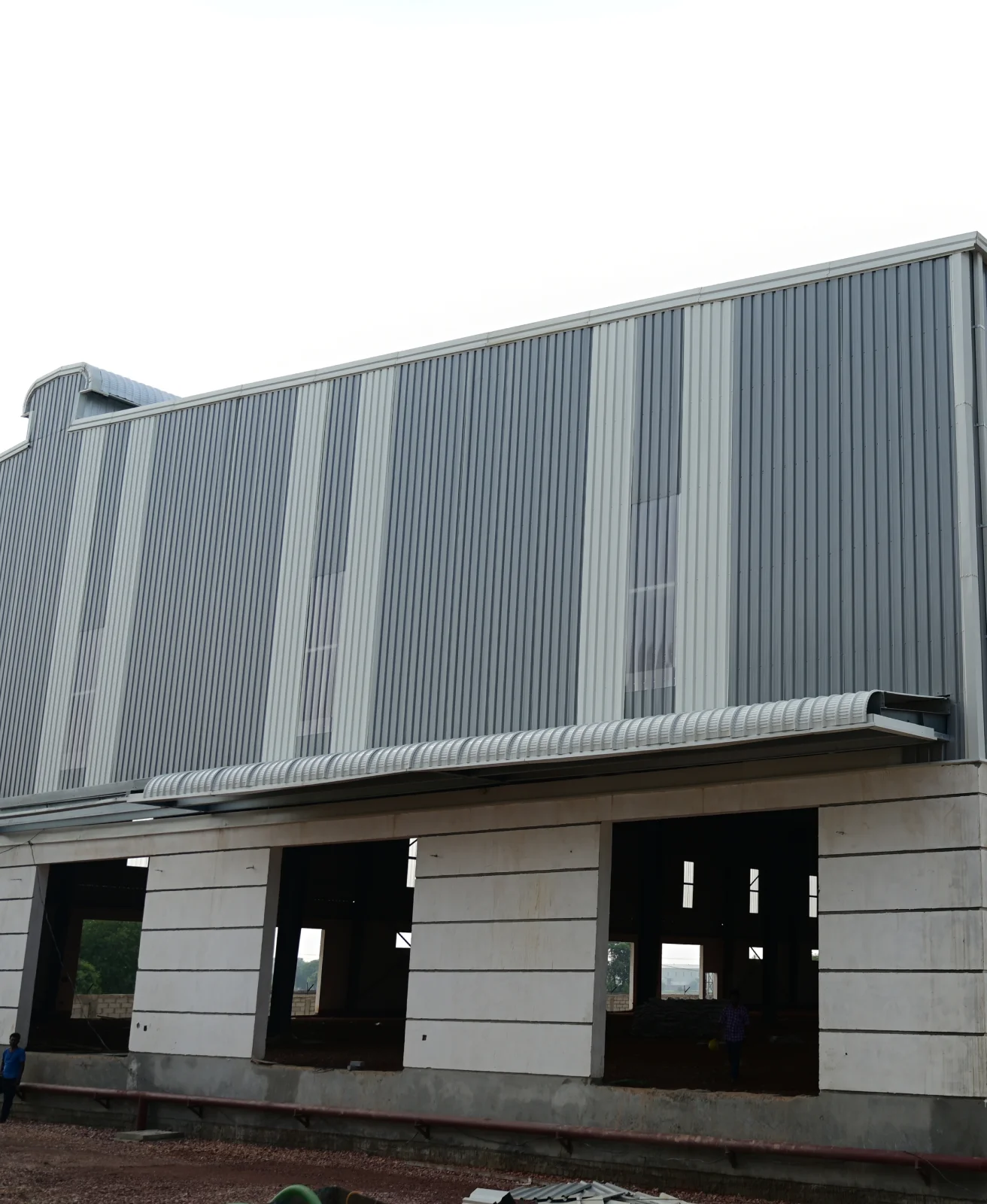 Industrial warehouse steel construction